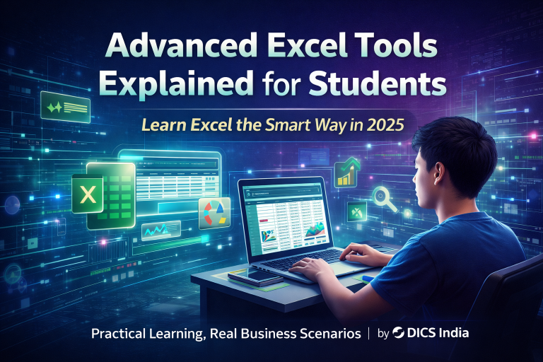 Advanced Excel tools explained for students using data analysis, dashboards, and automation in 2025